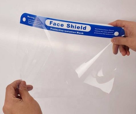 330 * 220mm Clear Disposable Face Shield Double Sided Polymer Materials