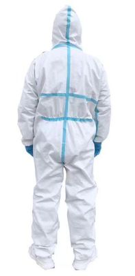 Anti Virus Medical Disposable Protective Suit For Work White Color Non Woven