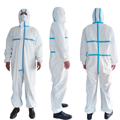 Jumpsuit Structure Disposable Protective Suit  For Healthcare Custom Size