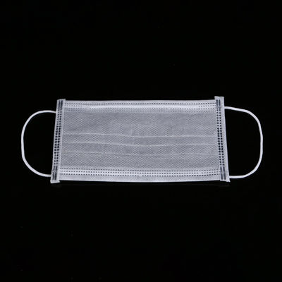 Anti Bacterial White Single Use Face Mask , 17.5cm Wide Mouth Cover Mask