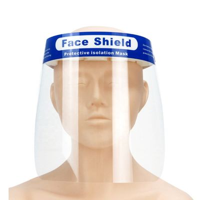 Curved Anti Fog Face Shield , Elastic Band Disposable Cpr Face Shields