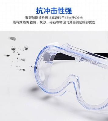 Personalized Medical Safety Goggles , Anti Fog Surgical Glasses PVC PC Material